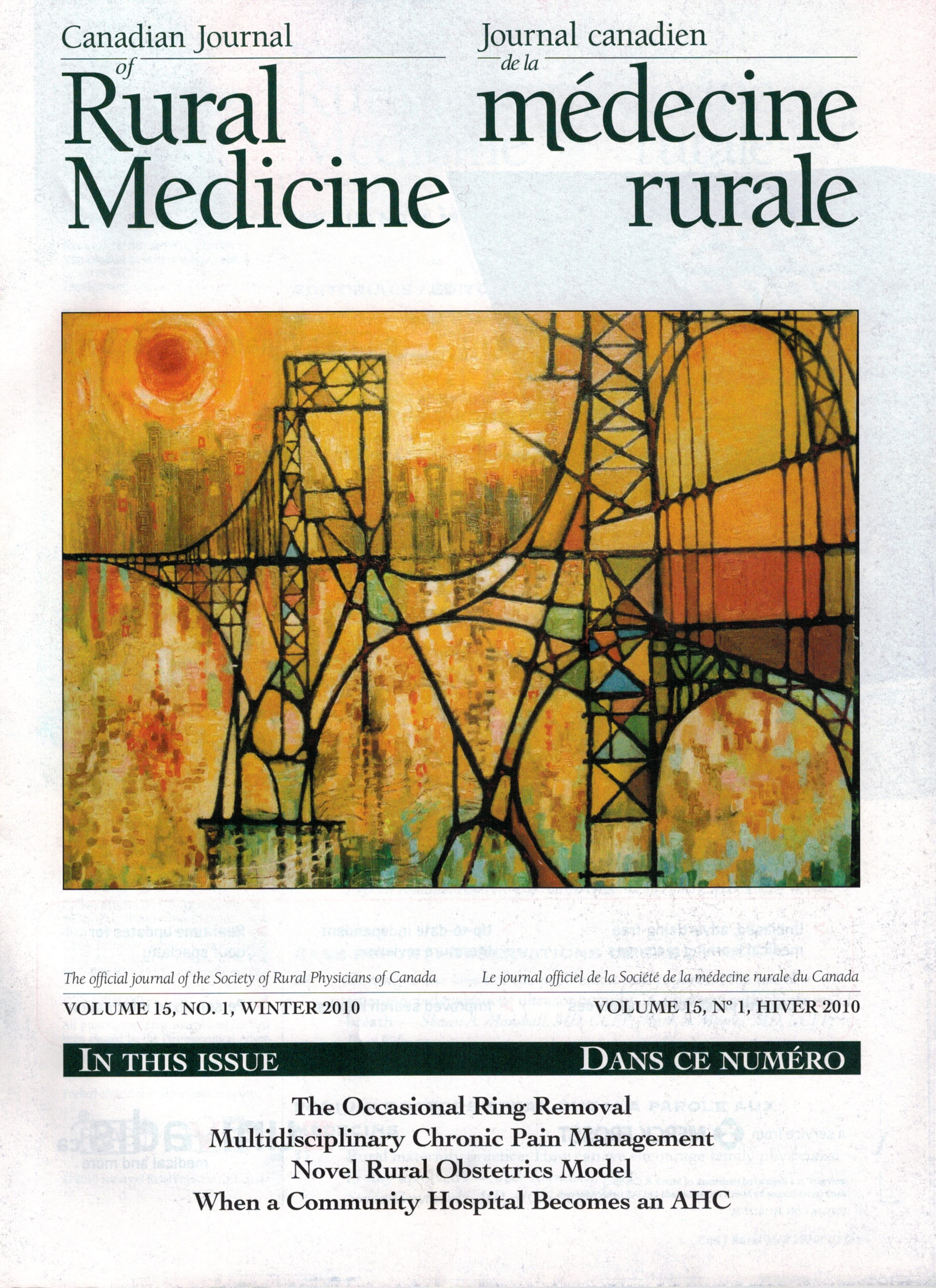 Gestion multidisciplinaire de la douleur chronique dans un cadre rural canadien cover