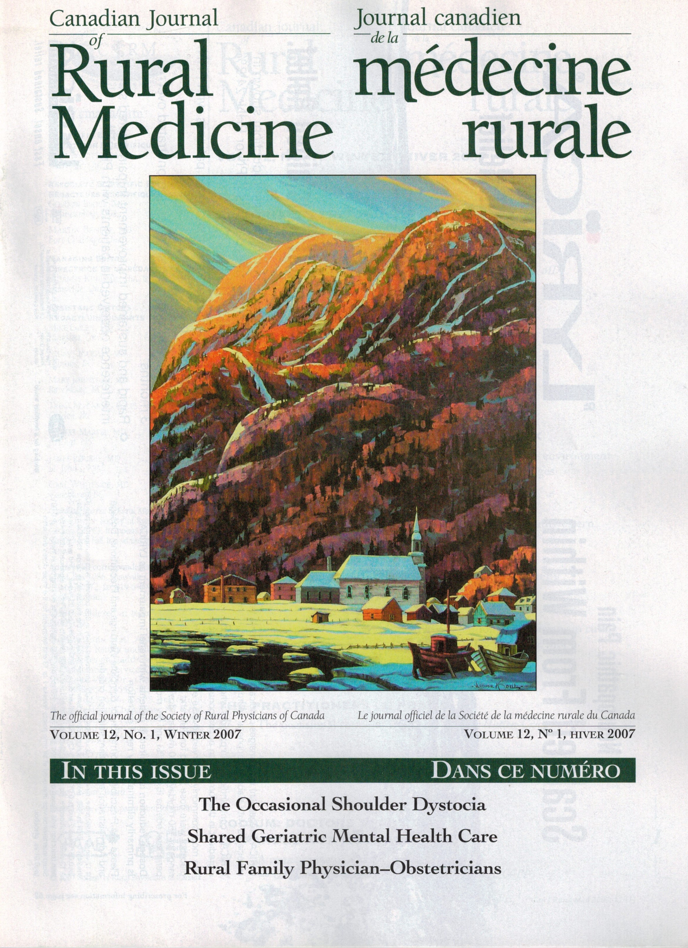 CJRM Winter 2007 v12 cover